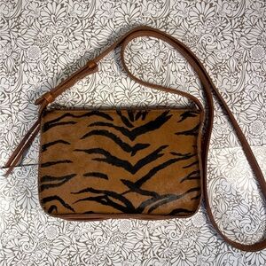 Madewell The Simple Crossbody Bag in Tiger Calf Hair